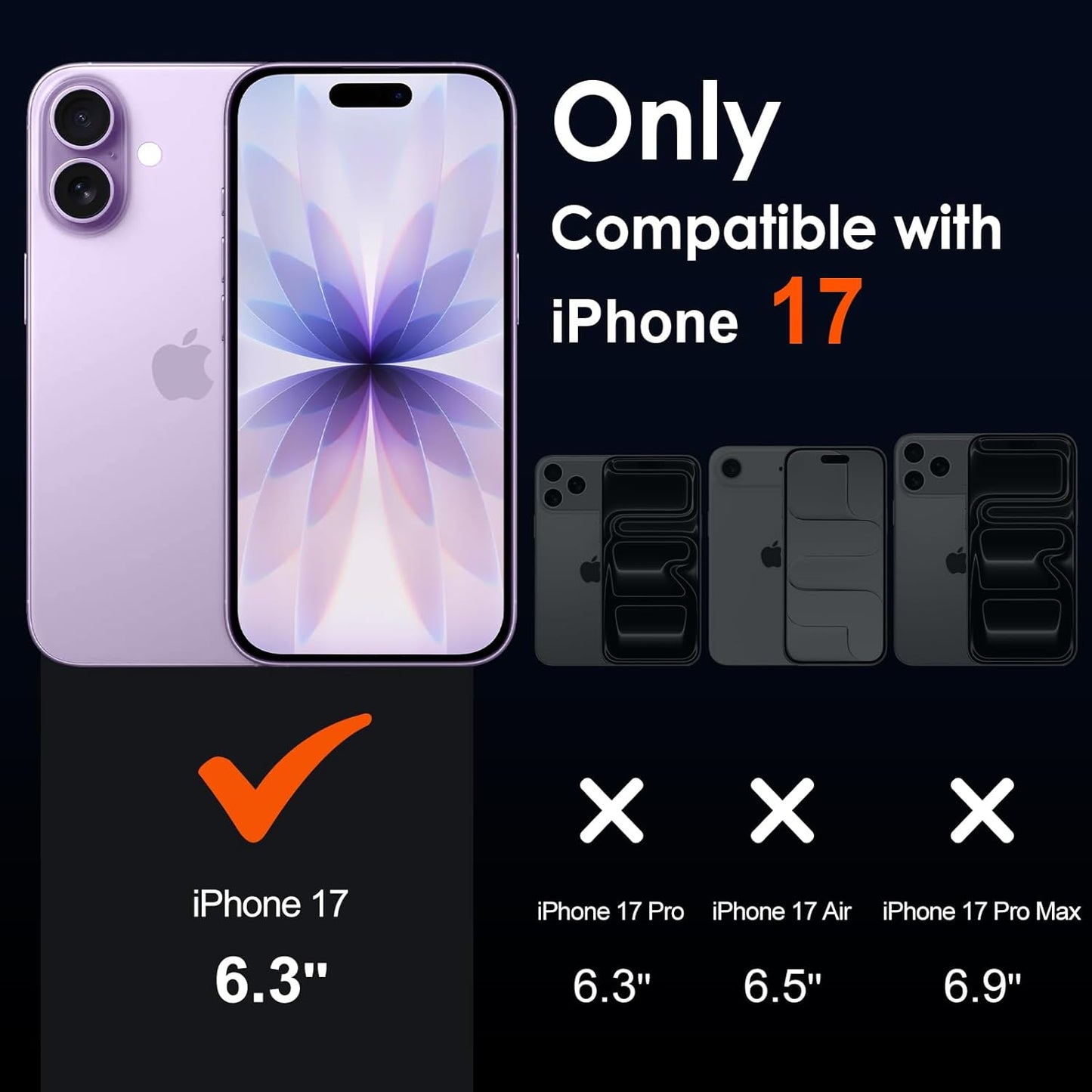 Clair Coque Pour Iphone 17, Avec 2 Pièces Verre Trempé, Anti-Jaunissement Protection Militaire Étui De Mince Bumper Housse - Transparente