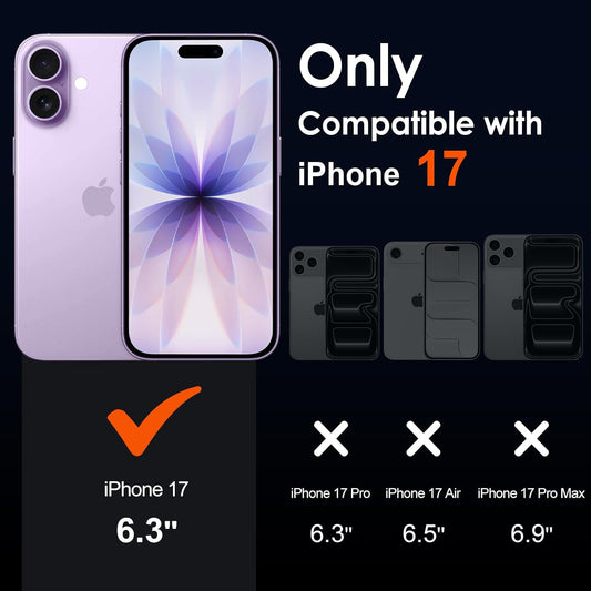 Clair Coque Pour Iphone 17, Avec 2 Pièces Verre Trempé, Anti-Jaunissement Protection Militaire Étui De Mince Bumper Housse - Transparente
