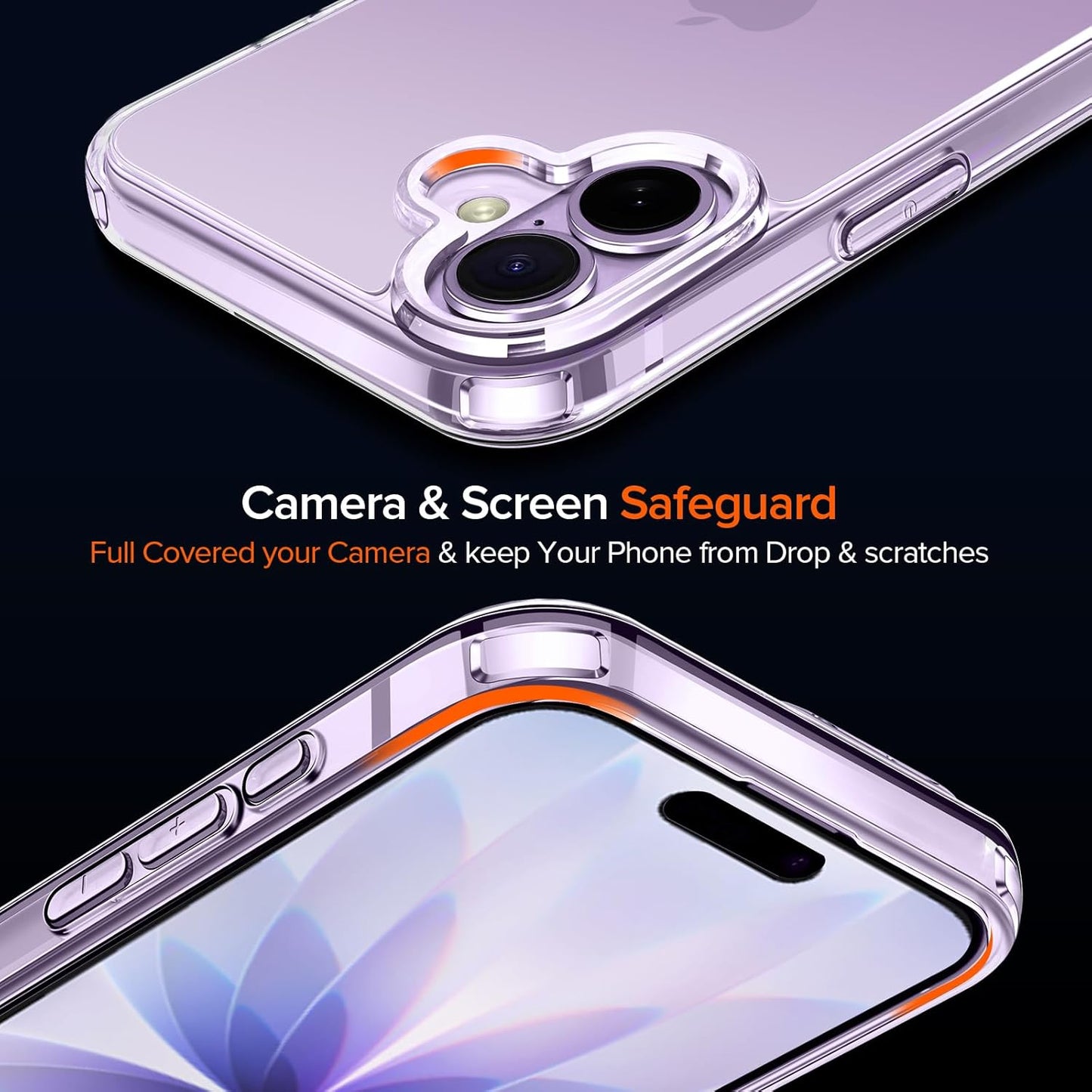 Clair Coque Pour Iphone 17, Avec 2 Pièces Verre Trempé, Anti-Jaunissement Protection Militaire Étui De Mince Bumper Housse - Transparente