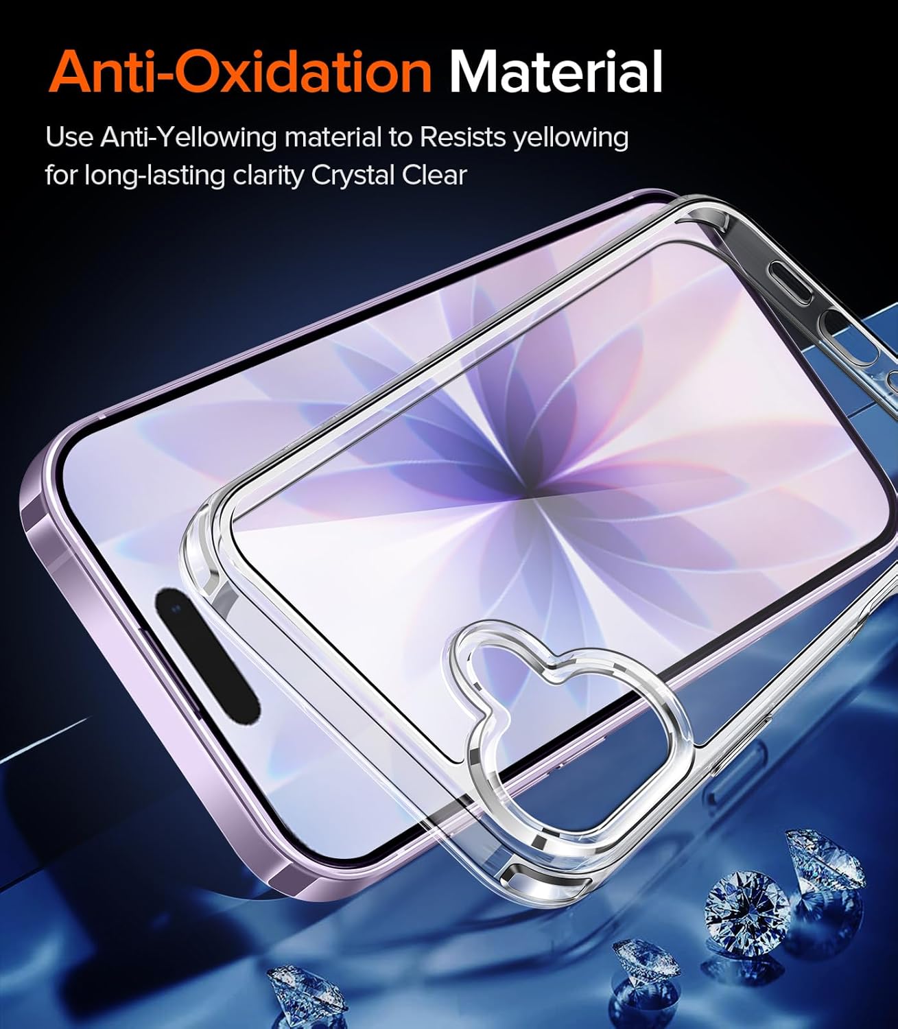 Clair Coque Pour Iphone 17, Avec 2 Pièces Verre Trempé, Anti-Jaunissement Protection Militaire Étui De Mince Bumper Housse - Transparente