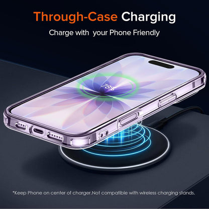 Clair Coque Pour Iphone 17, Avec 2 Pièces Verre Trempé, Anti-Jaunissement Protection Militaire Étui De Mince Bumper Housse - Transparente